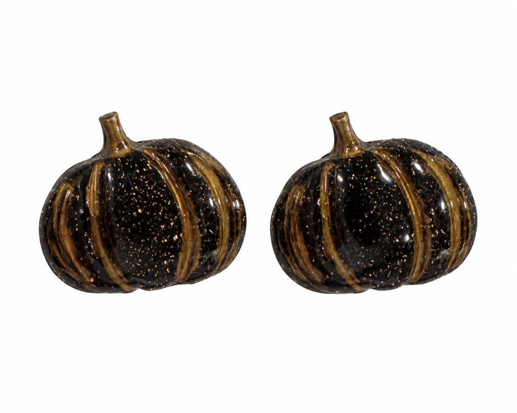 Brown Pumpkin Hand Crafted Studded Earrings