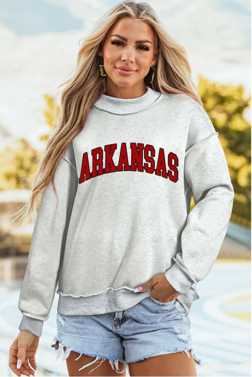 Arkansas Reversible Mock Neck Sweatshirt
