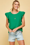 Summer Flutter Sleeve Blouse