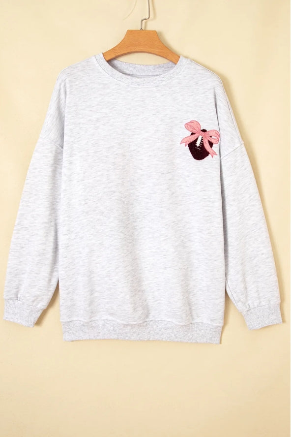 Pink Bow Football Sweatshirt