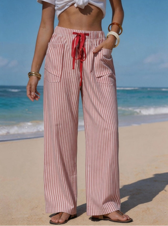 Red and White Striped Pants