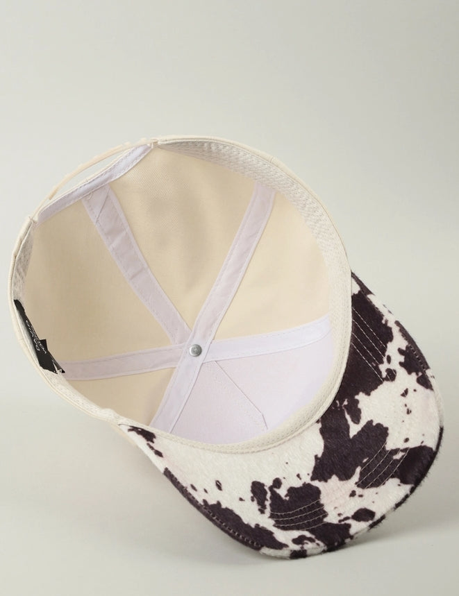 Howdy Darlin' Cow Print Brim Trucker Hat