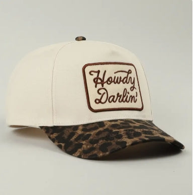 Howdy Darlin' Leopard Brim Trucker Hat