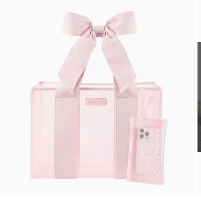 Case-Mate Ballet Pink Bow Jelly Tote Bag